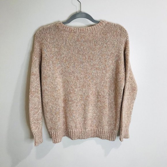 Ann Taylor LOFT Pink Sweater Size Medium M Chunky Pullover Color Pop - Picture 6 of 9